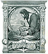 Christus als Schmelzer. Bildmotiv von 1912 für die Einsegnungsurkunde der Diakonissen