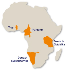 Karte des kolonialen Afrika.