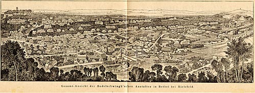 Panorama der Ortschaft Bethel, 1922.